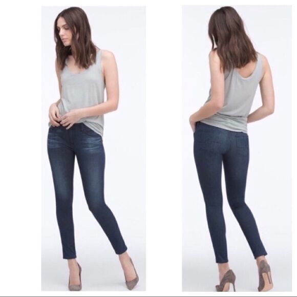 AG Adriano Goldschmeid The Legging Super Skinny Knit Luxe Denim Dark Wash 25 - Picture 1 of 11